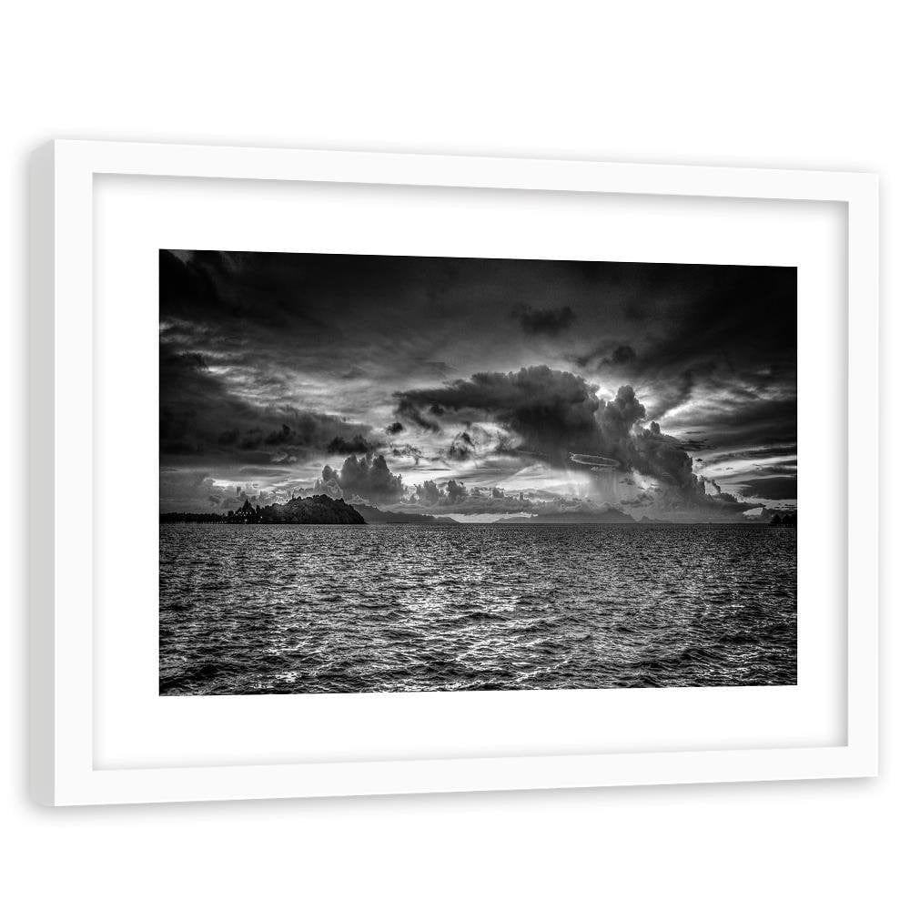Glezna baltā rāmī - The Sky Before The Storm 2  Home Trends DECO