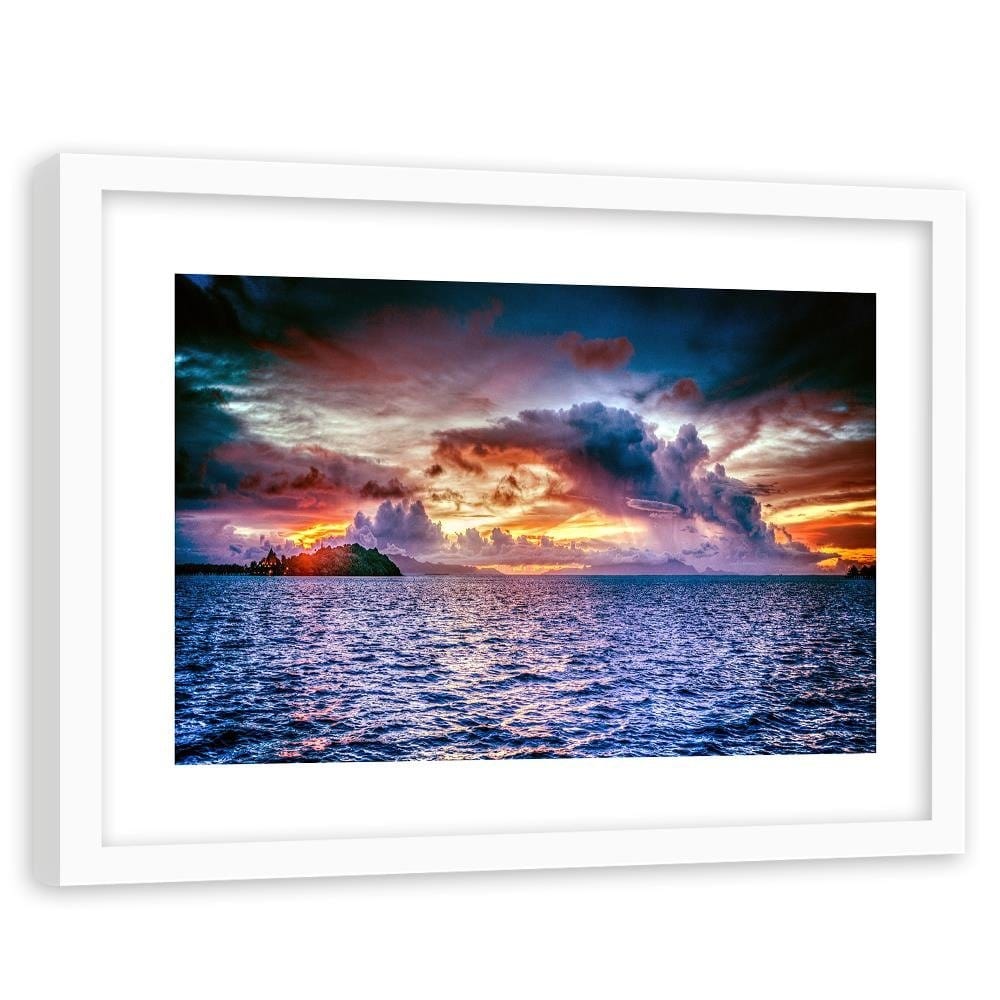 Glezna baltā rāmī - The Sky Before The Storm 3  Home Trends DECO