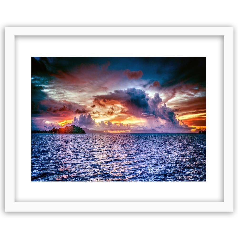Glezna baltā rāmī - The Sky Before The Storm 3  Home Trends DECO