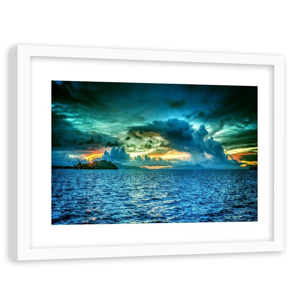 Glezna baltā rāmī - The Sky Before The Storm 4  Home Trends DECO