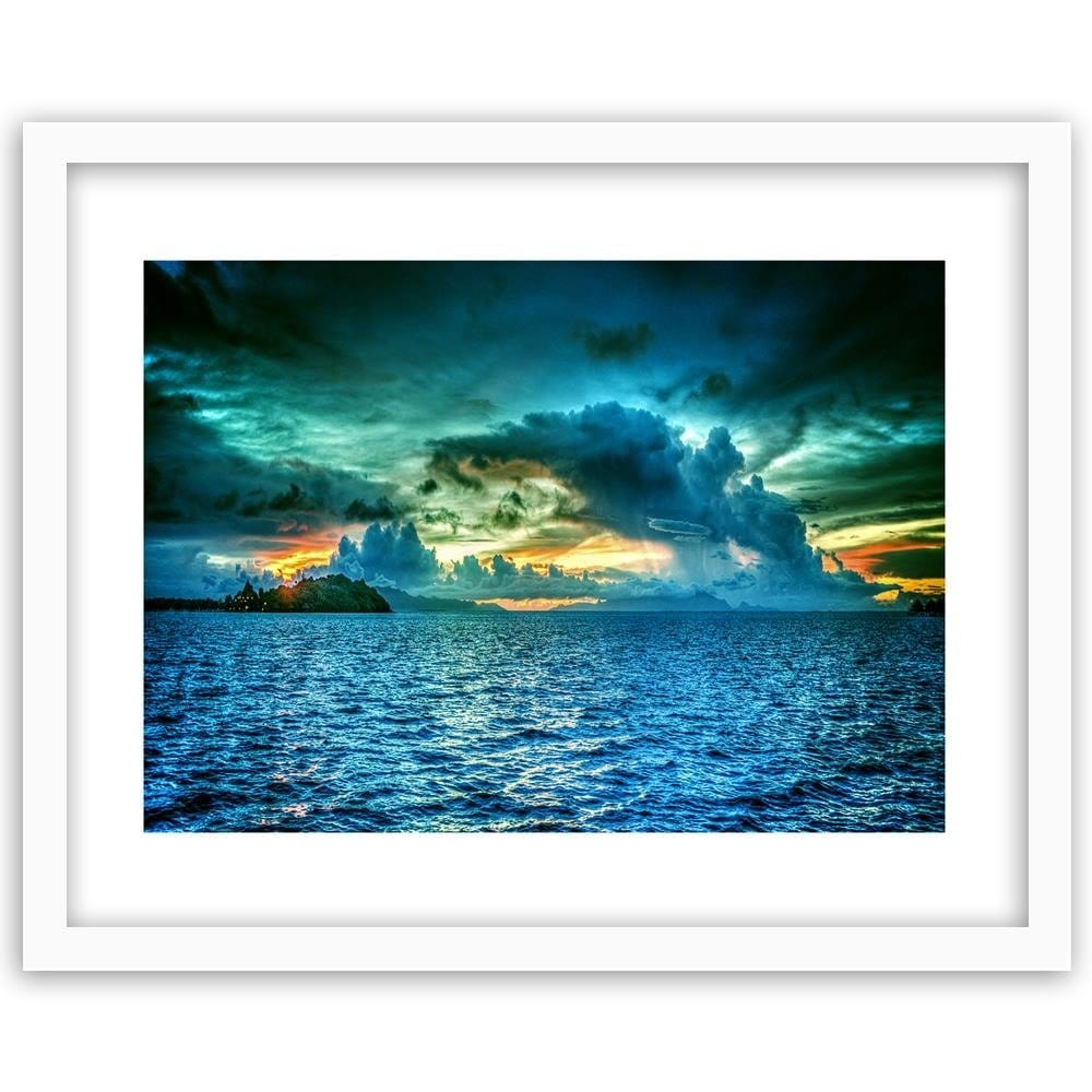 Glezna baltā rāmī - The Sky Before The Storm 4  Home Trends DECO