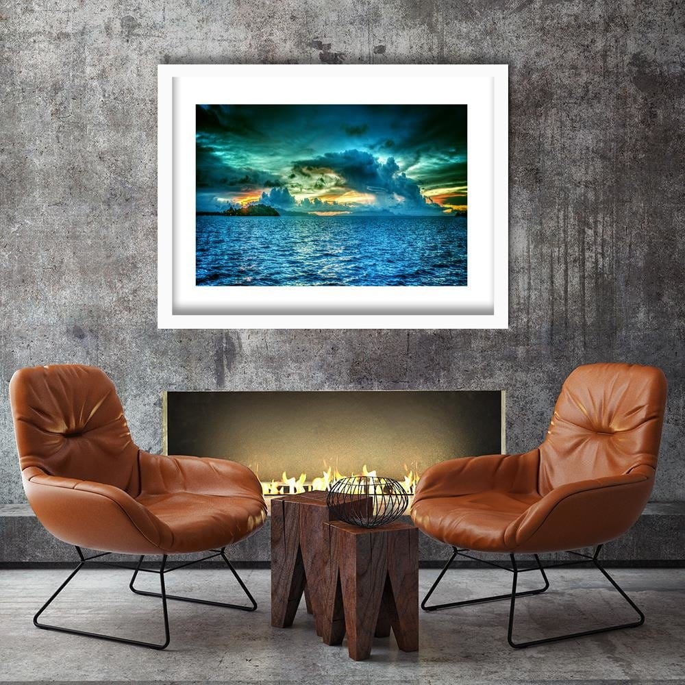 Glezna baltā rāmī - The Sky Before The Storm 4  Home Trends DECO