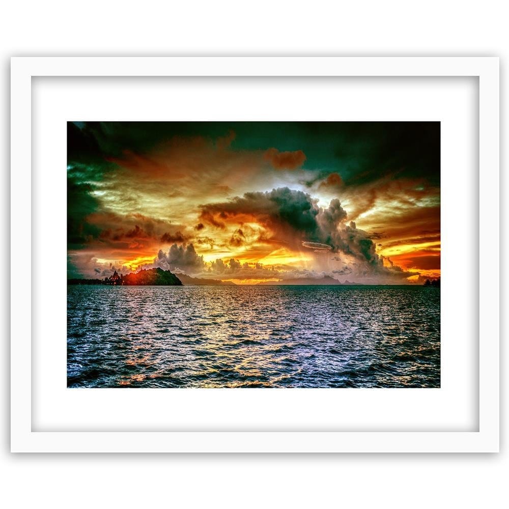Glezna baltā rāmī - The Sky Before The Storm  Home Trends DECO