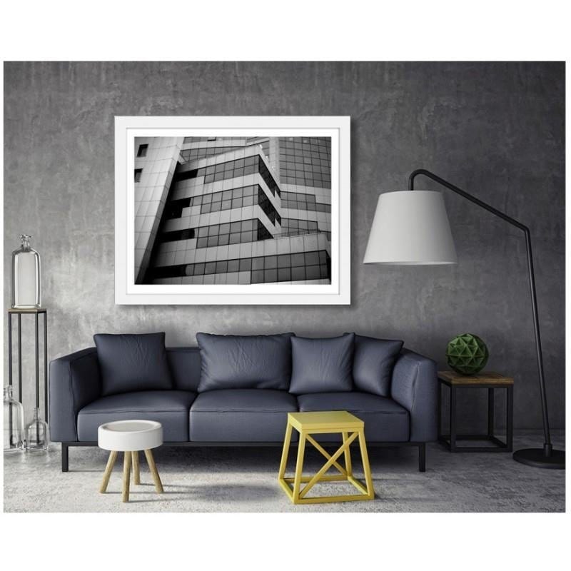 Glezna baltā rāmī - The windows of the skyscraper  Home Trends DECO