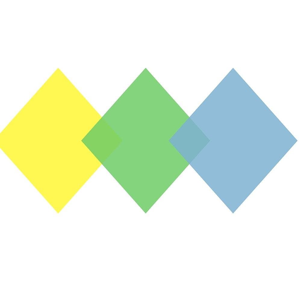 Glezna baltā rāmī - Three Colorful Squares  Home Trends DECO