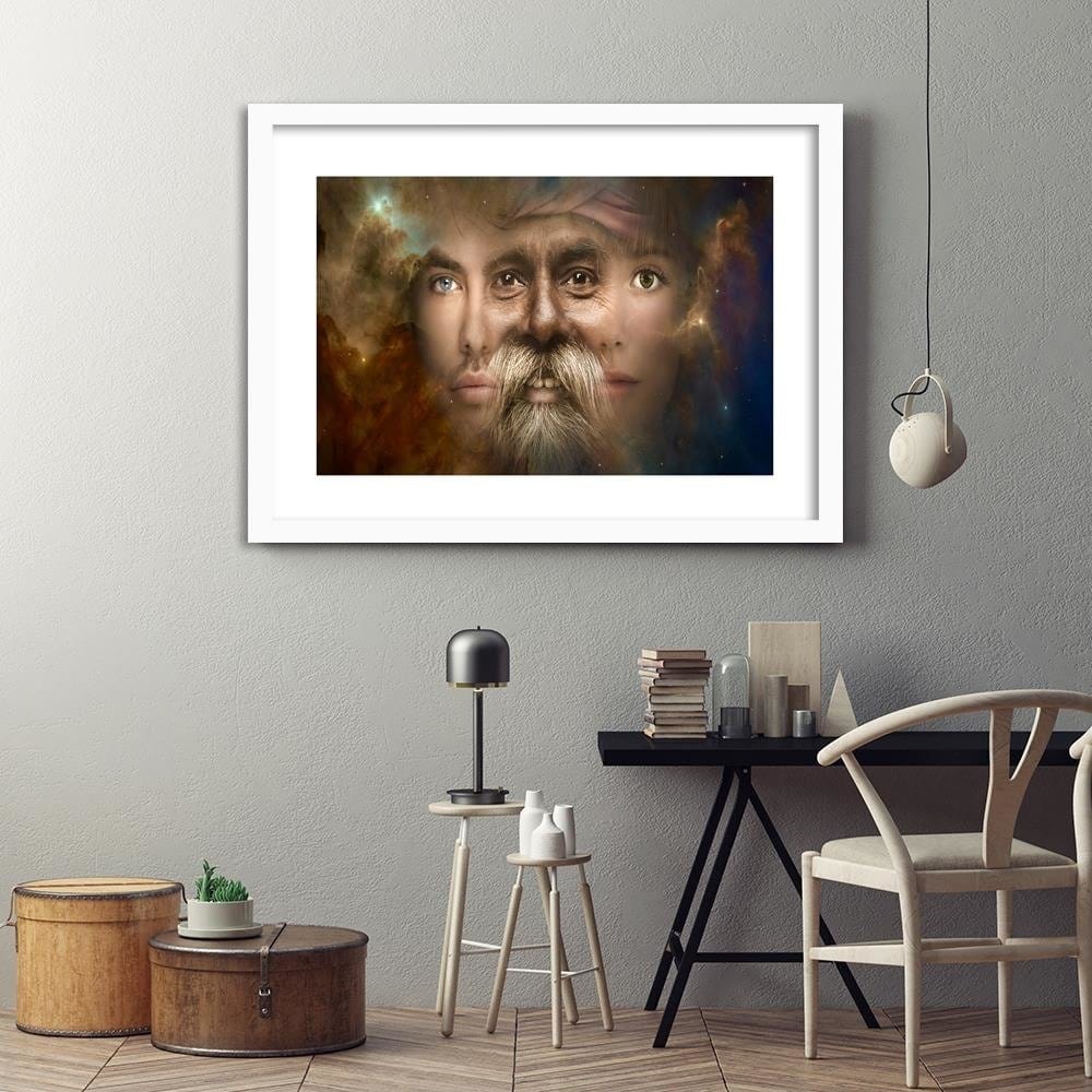 Glezna baltā rāmī - Three Faces Of Fantasy  Home Trends DECO