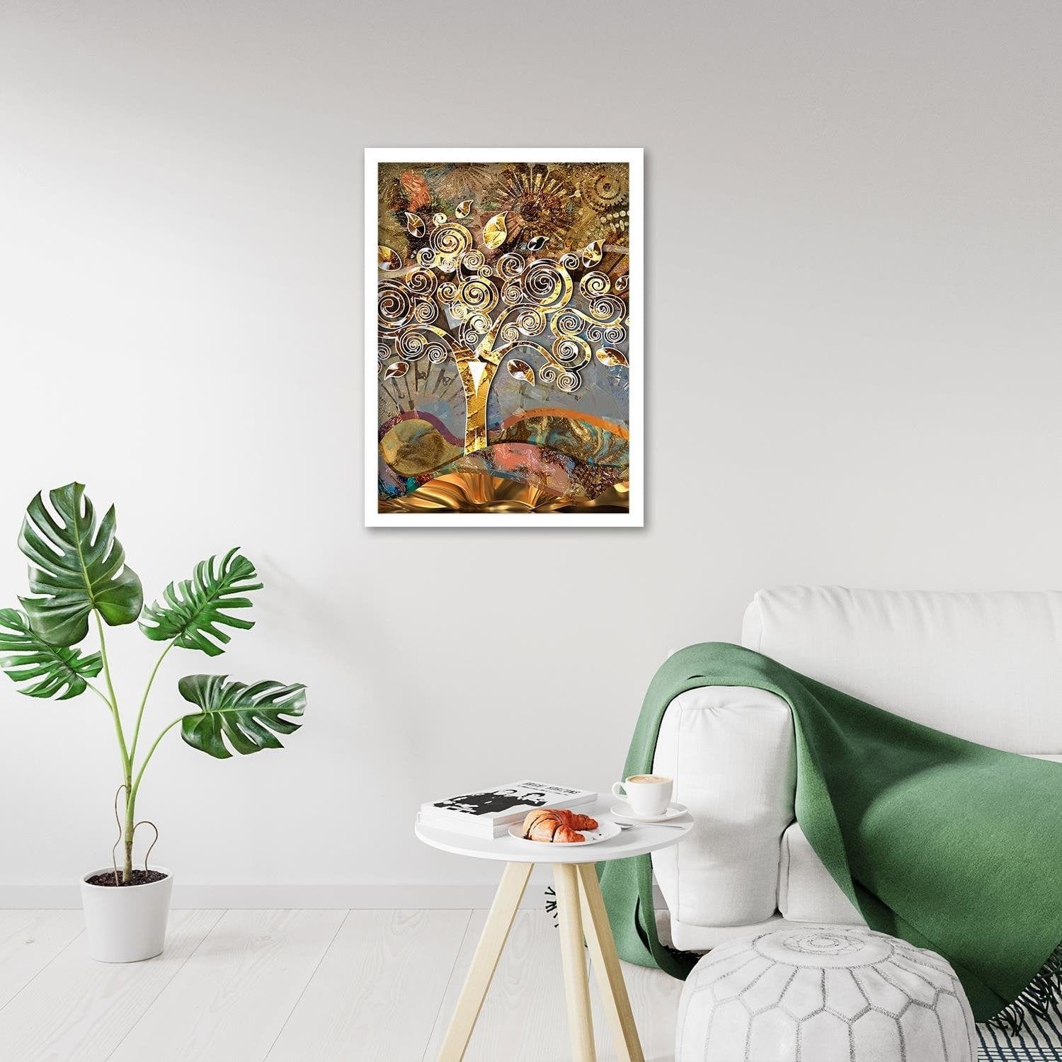 Glezna baltā rāmī - Three Of The Love Klimt  Home Trends DECO