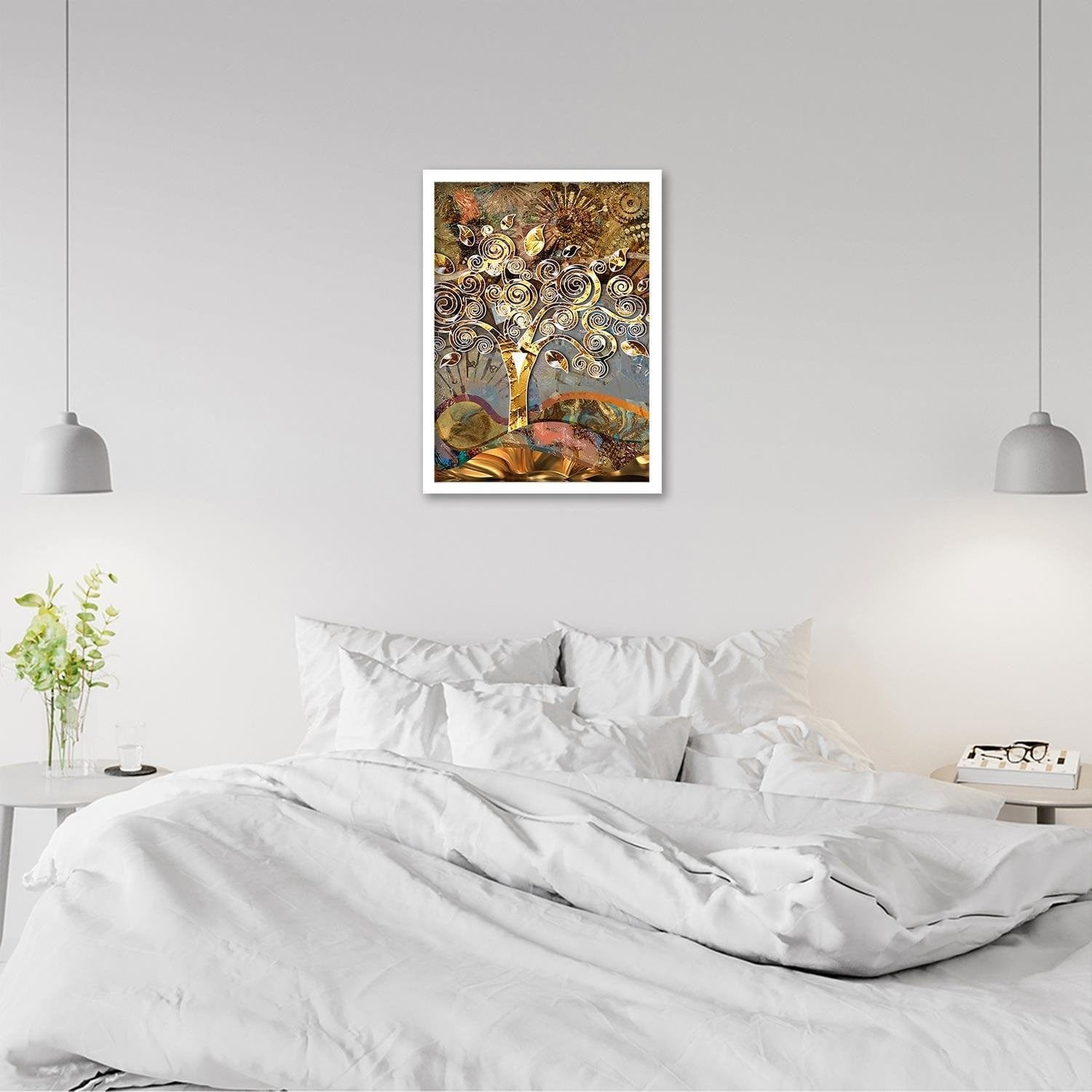 Glezna baltā rāmī - Three Of The Love Klimt  Home Trends DECO