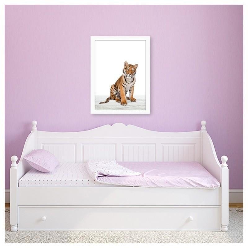 Glezna baltā rāmī - Tiger  Home Trends DECO