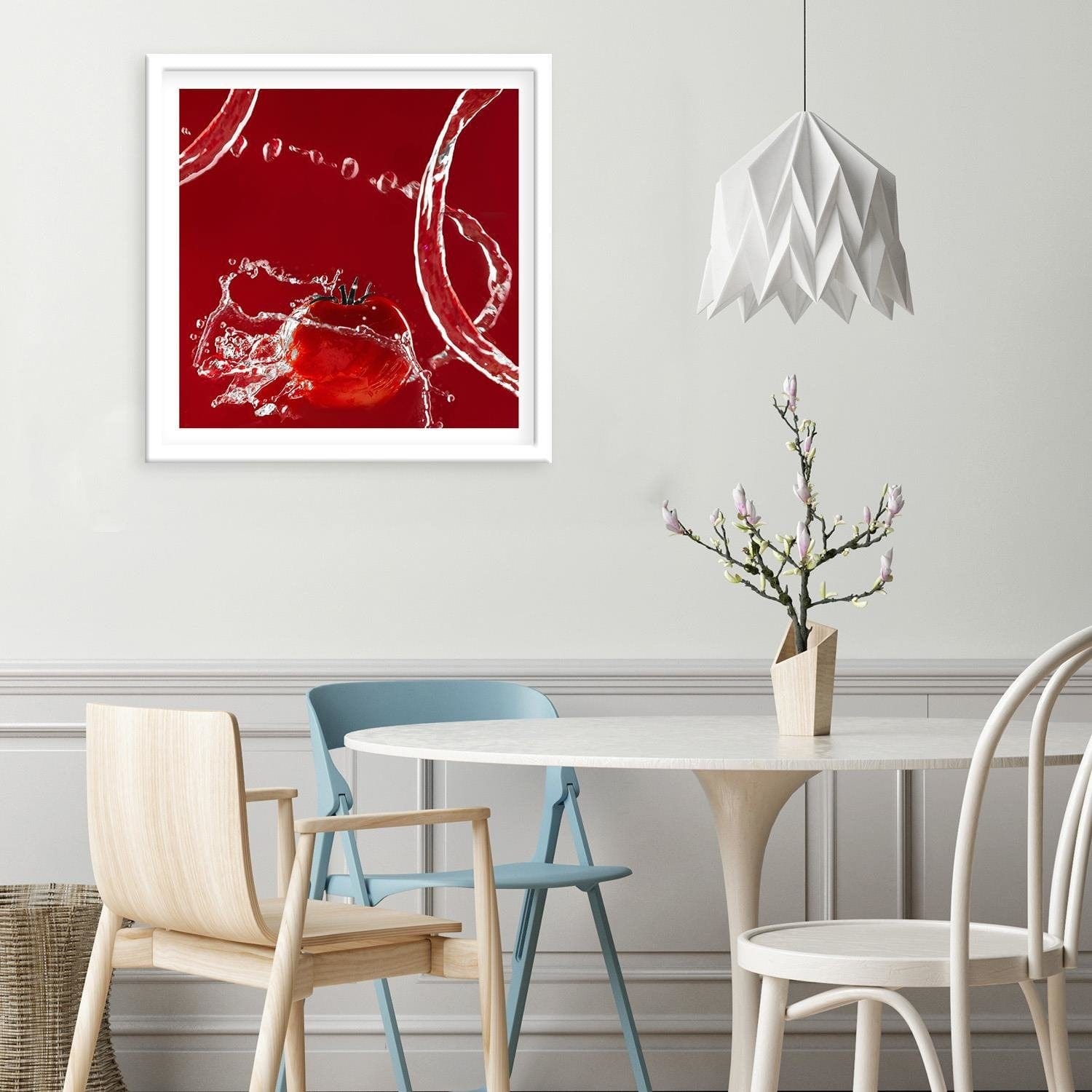Glezna baltā rāmī - Tomato In Water 2  Home Trends DECO