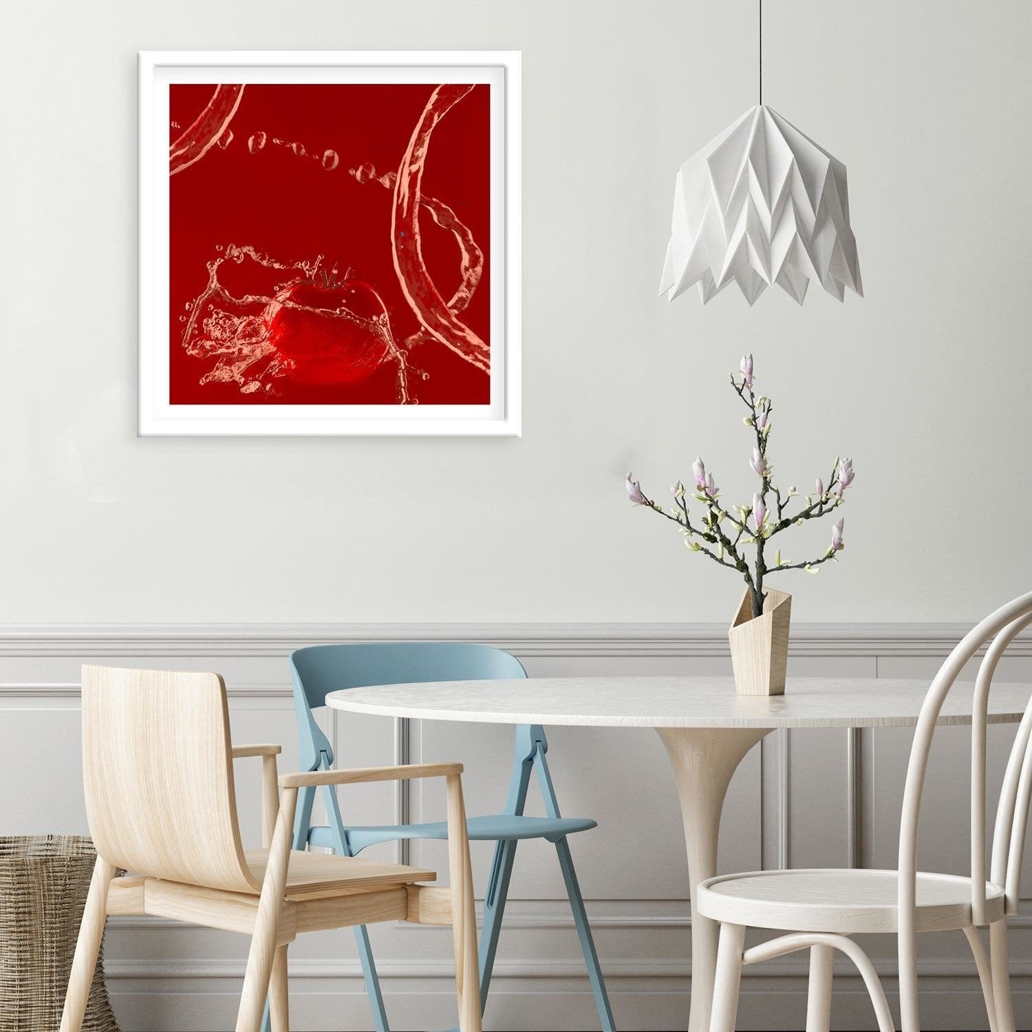 Glezna baltā rāmī - Tomato In Water  Home Trends DECO