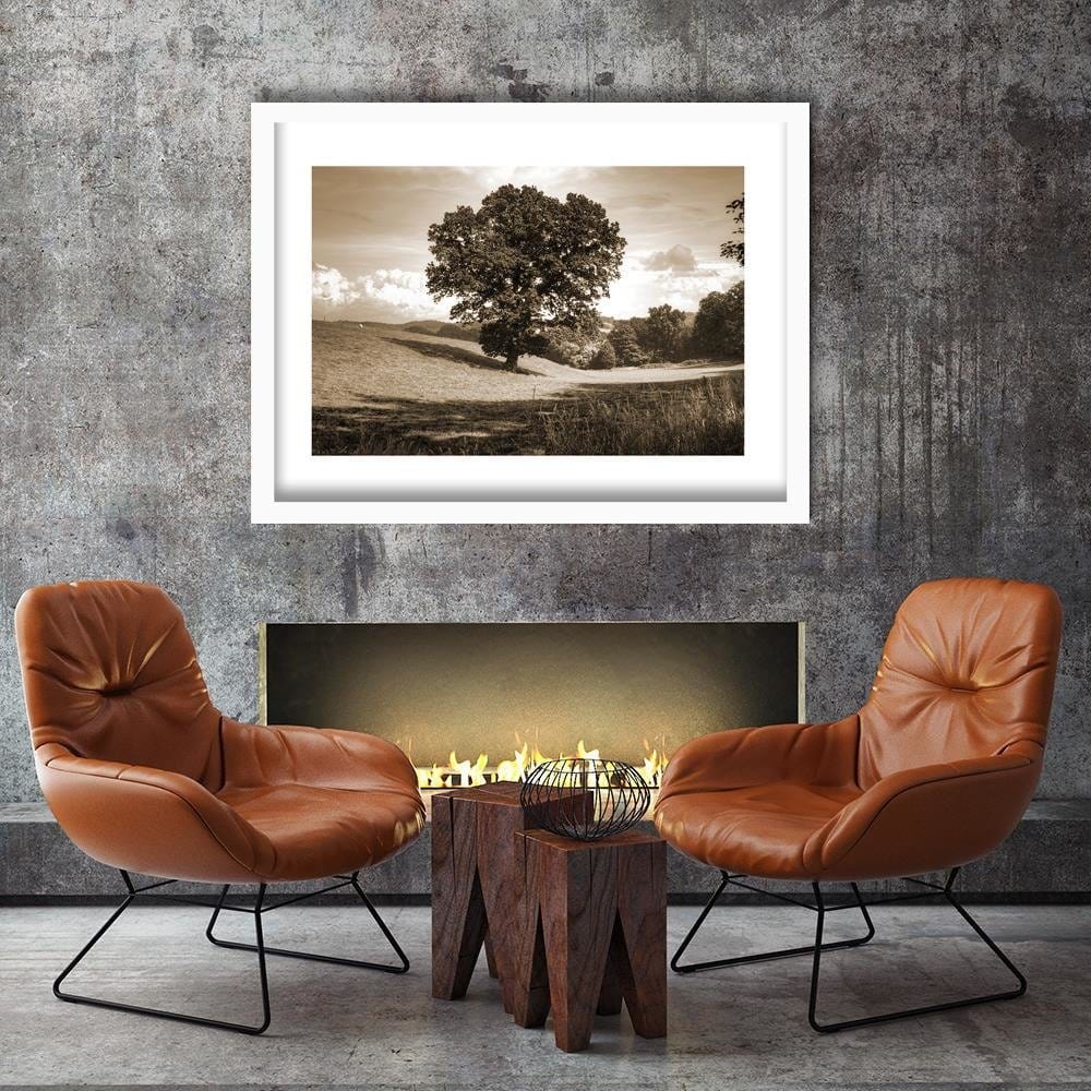 Glezna baltā rāmī - Tree Clearing 1  Home Trends DECO