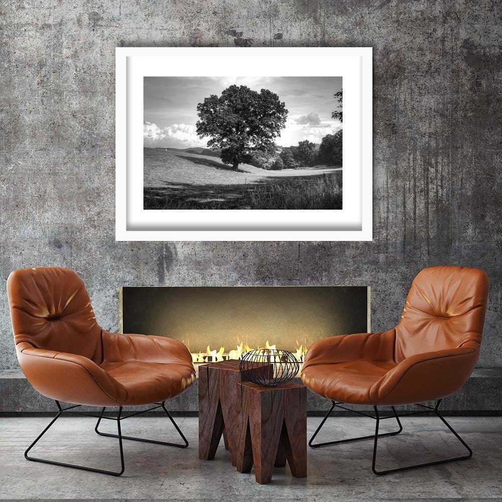 Glezna baltā rāmī - Tree Clearing 2  Home Trends DECO