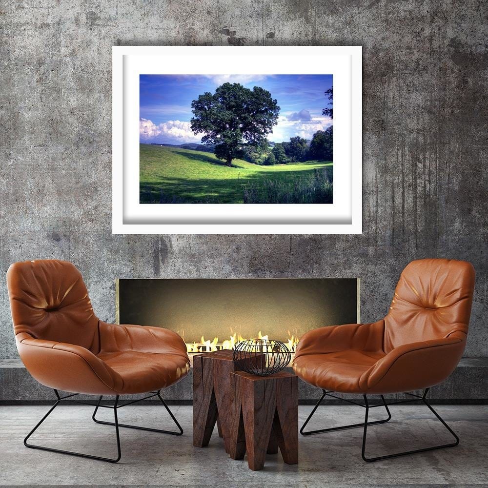 Glezna baltā rāmī - Tree Clearing 4  Home Trends DECO