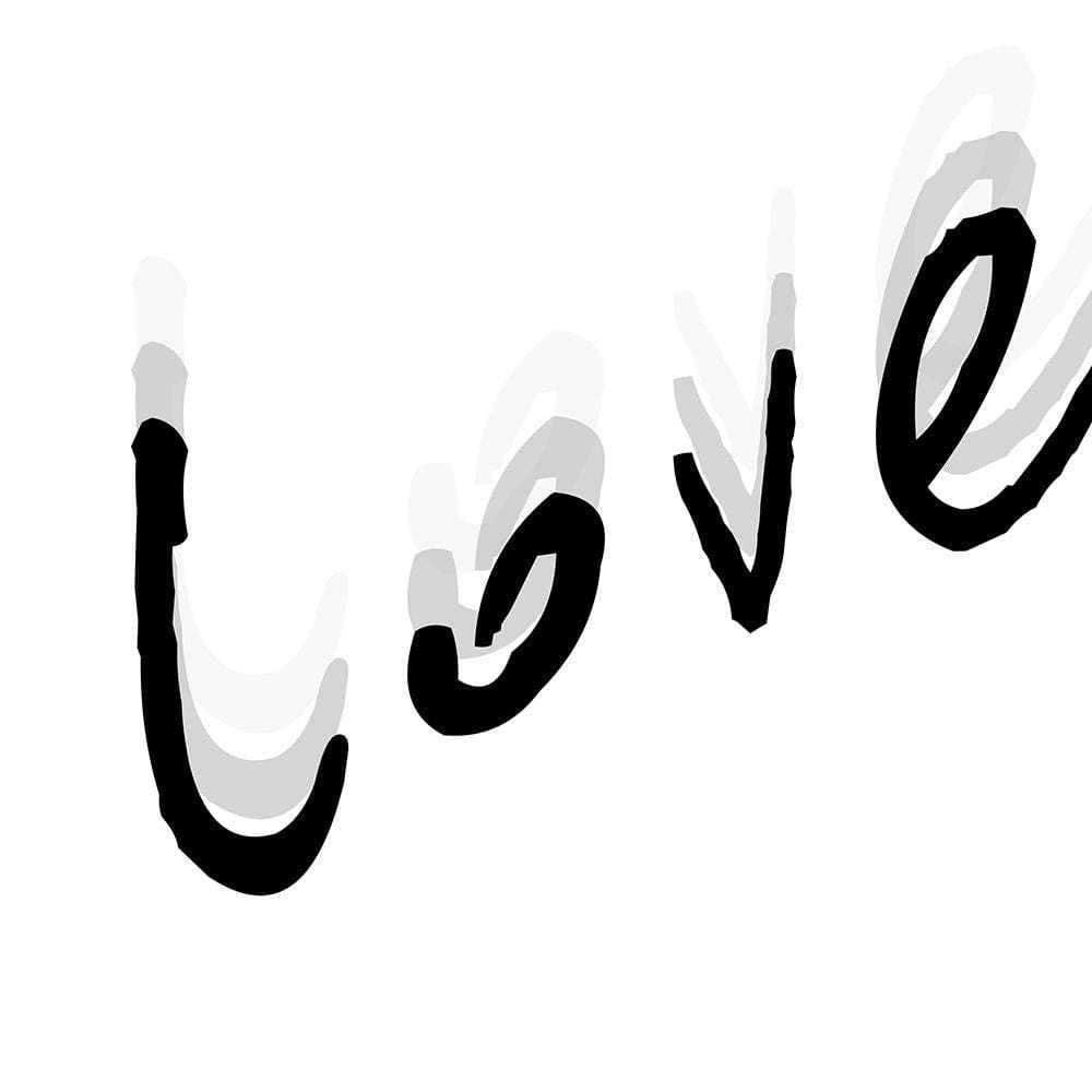 Glezna baltā rāmī - Typography Love  Home Trends DECO