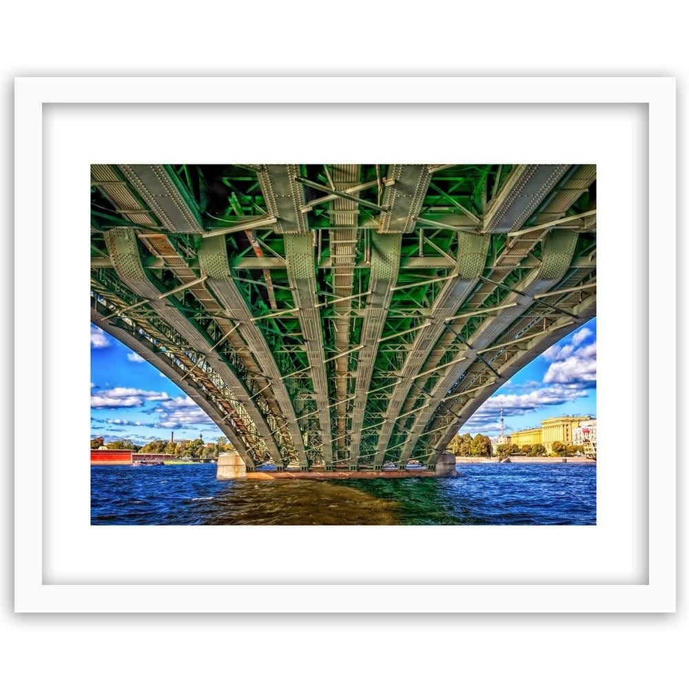 Glezna baltā rāmī - Under The Iron Bridge  Home Trends DECO