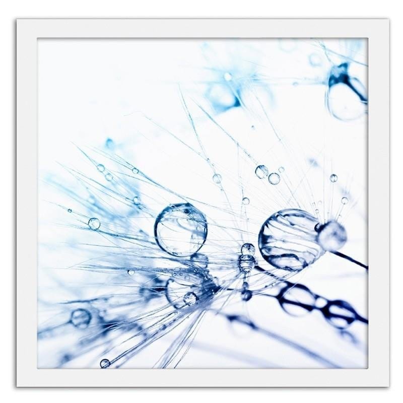Glezna baltā rāmī - Water droplets on the blower 2  Home Trends DECO