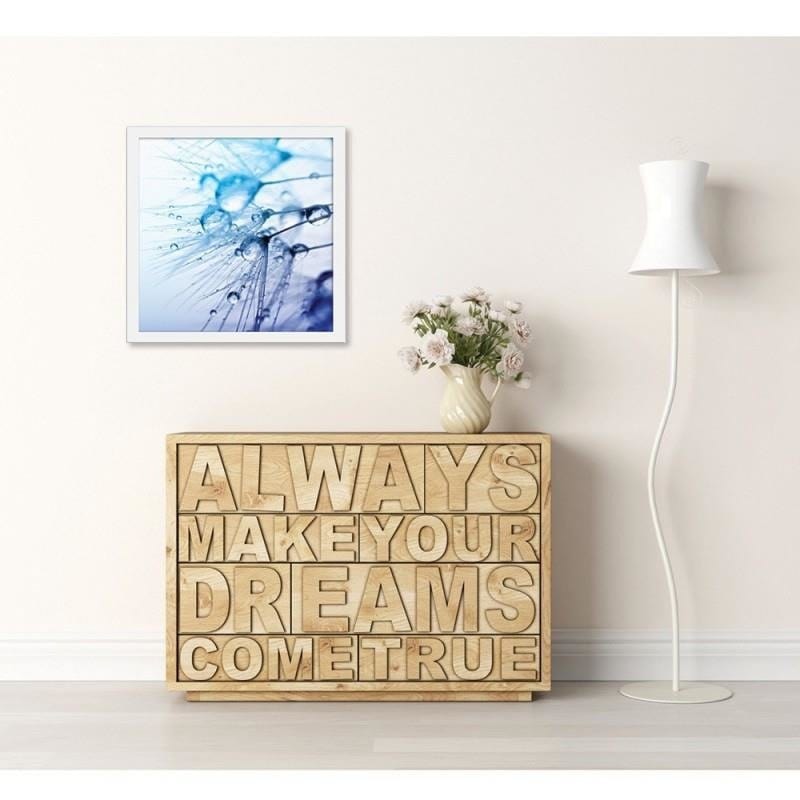 Glezna baltā rāmī - Water droplets on the blower  Home Trends DECO