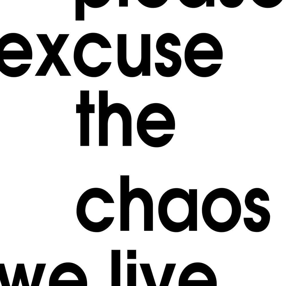 Glezna baltā rāmī - We Live In Chaos  Home Trends DECO