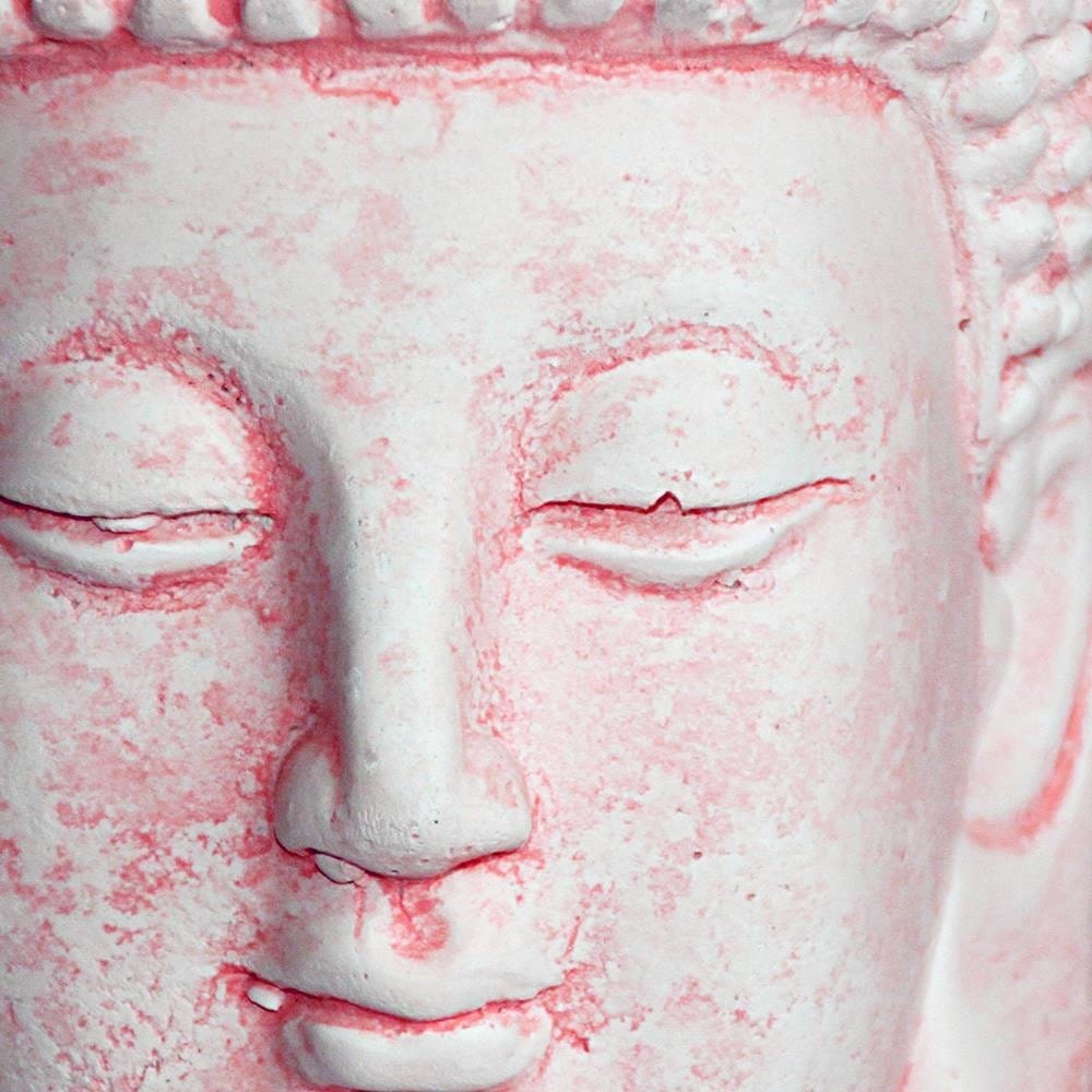 Glezna baltā rāmī - White Buddha Head  Home Trends DECO