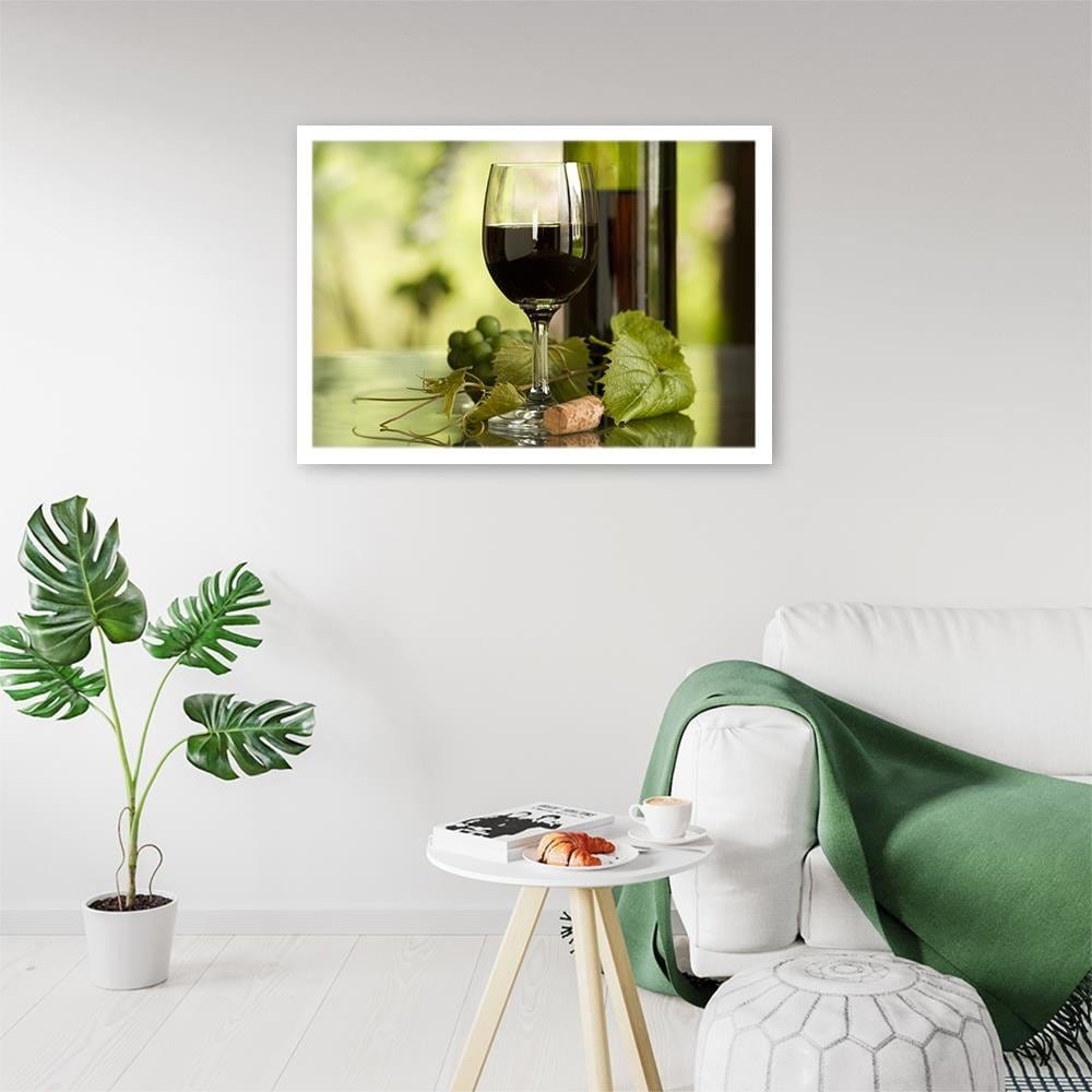 Glezna baltā rāmī - Wine And Herbs  Home Trends DECO