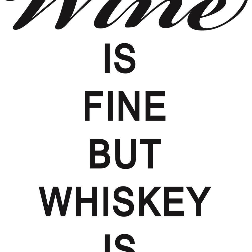 Glezna baltā rāmī - Wine And Whiskey  Home Trends DECO