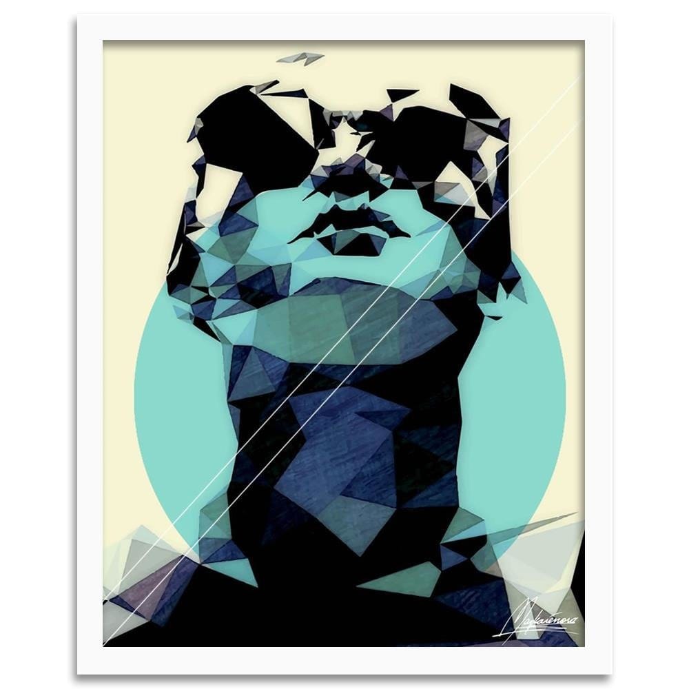 Glezna baltā rāmī - Woman In Glasses 1  Home Trends DECO