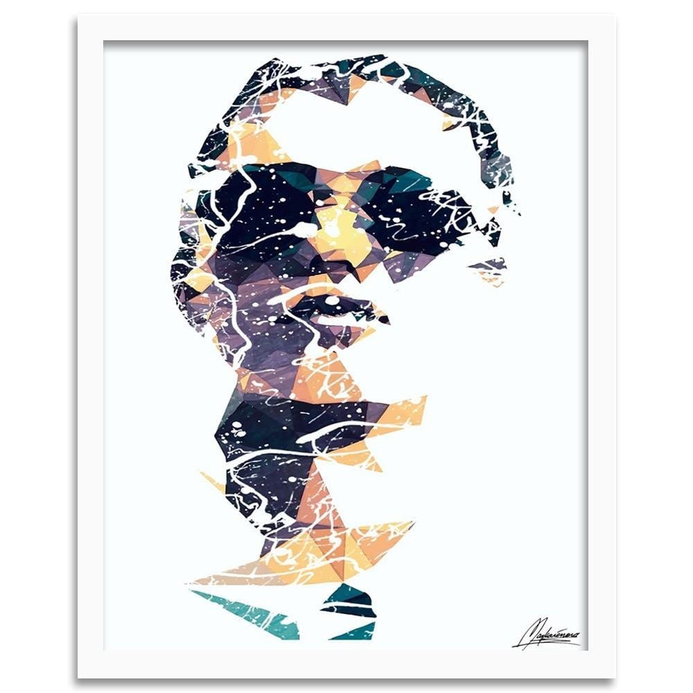 Glezna baltā rāmī - Woman In Glasses  Home Trends DECO