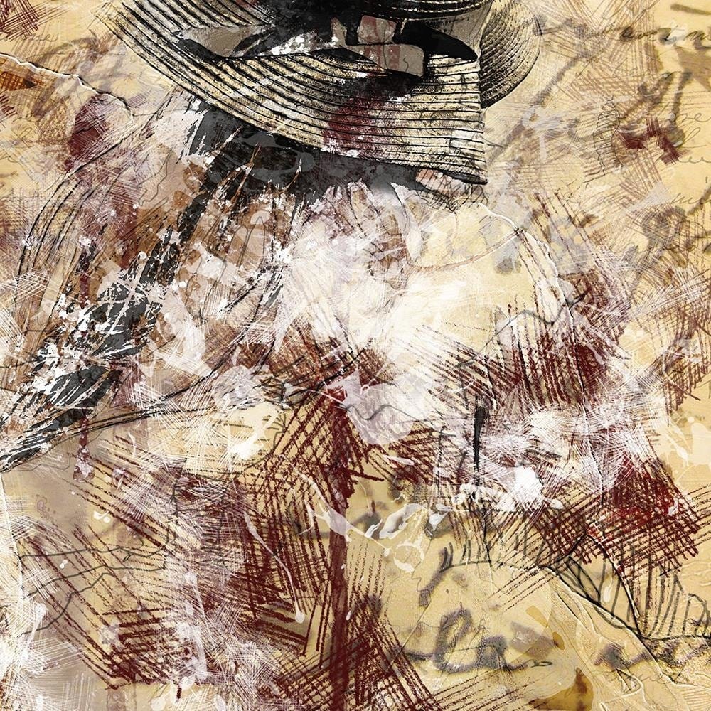 Glezna baltā rāmī - Women In Hats Abstraction  Home Trends DECO
