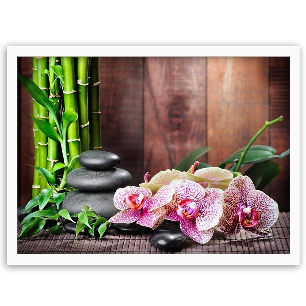 Glezna baltā rāmī - Zen Motif  Home Trends DECO