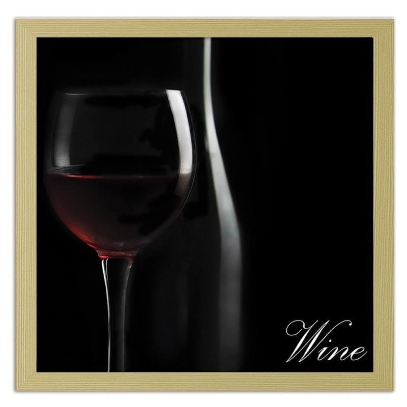 Glezna bēšā rāmī - A glass of red wine  Home Trends DECO