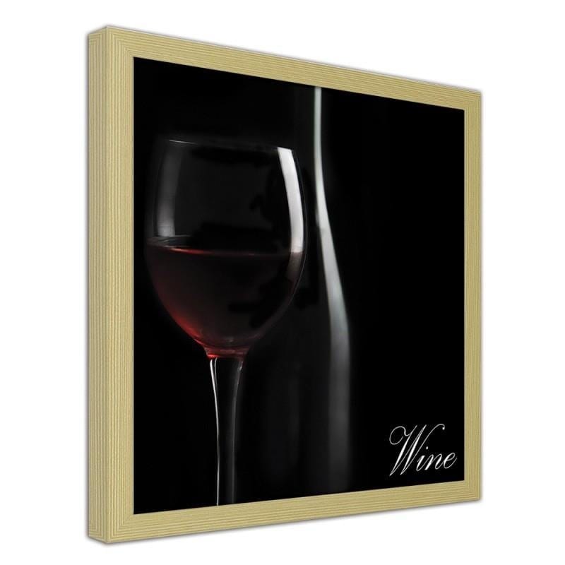 Glezna bēšā rāmī - A glass of red wine  Home Trends DECO