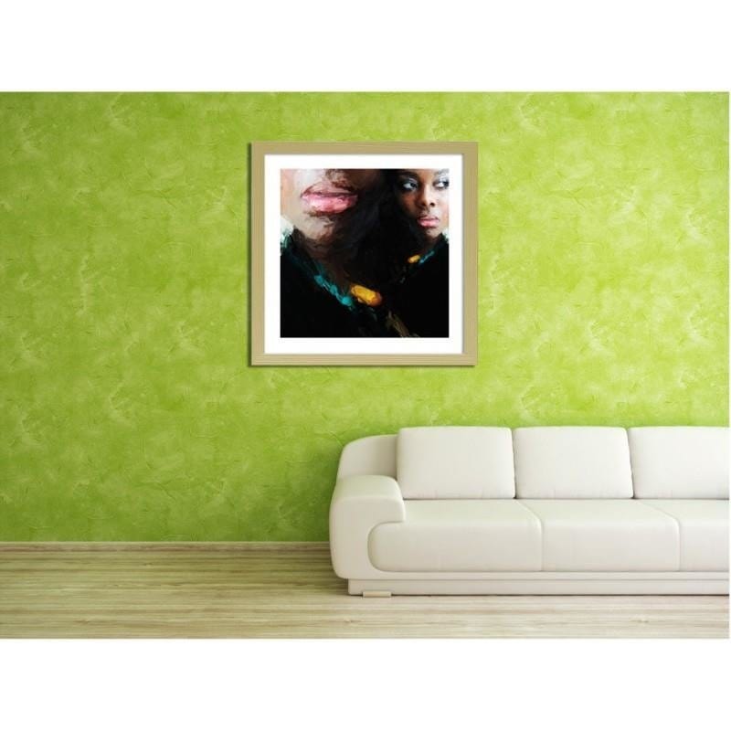 Glezna bēšā rāmī - A portrait of a mysterious woman  Home Trends DECO