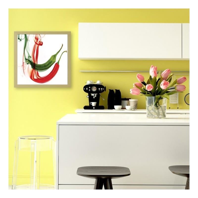 Glezna bēšā rāmī - Abstract chili peppers  Home Trends DECO