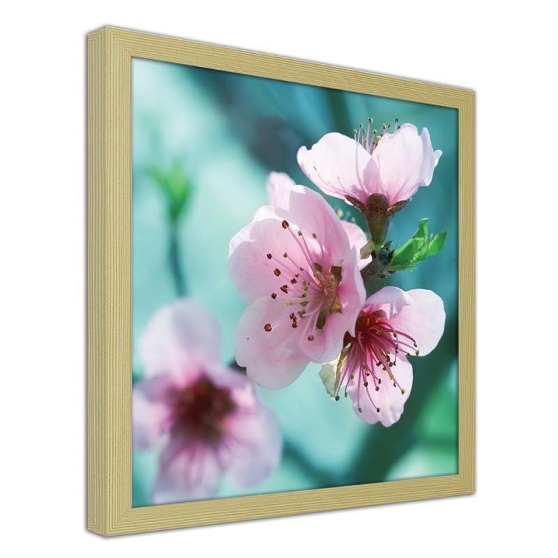 Glezna bēšā rāmī - Almond pink flowers  Home Trends DECO