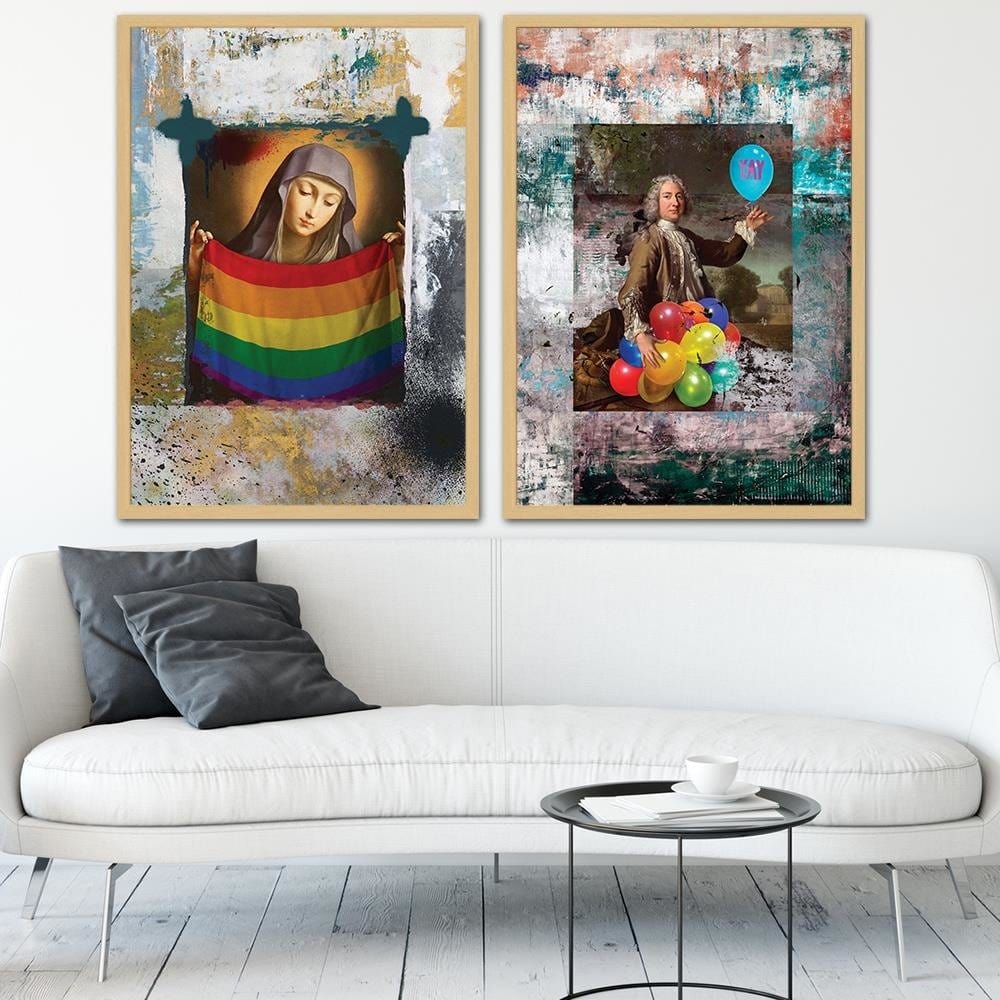 Glezna bēšā rāmī - Baroque Rococo Balloons  Home Trends DECO