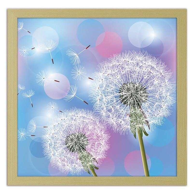 Glezna bēšā rāmī - Blower on blue background  Home Trends DECO