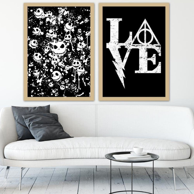 Glezna bēšā rāmī - Harry Love Image Black And White  Home Trends DECO