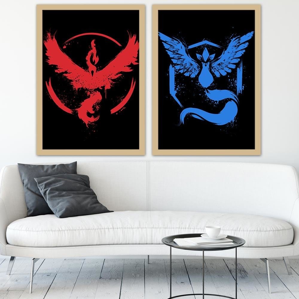 Glezna bēšā rāmī - Illustration Blue  Home Trends DECO