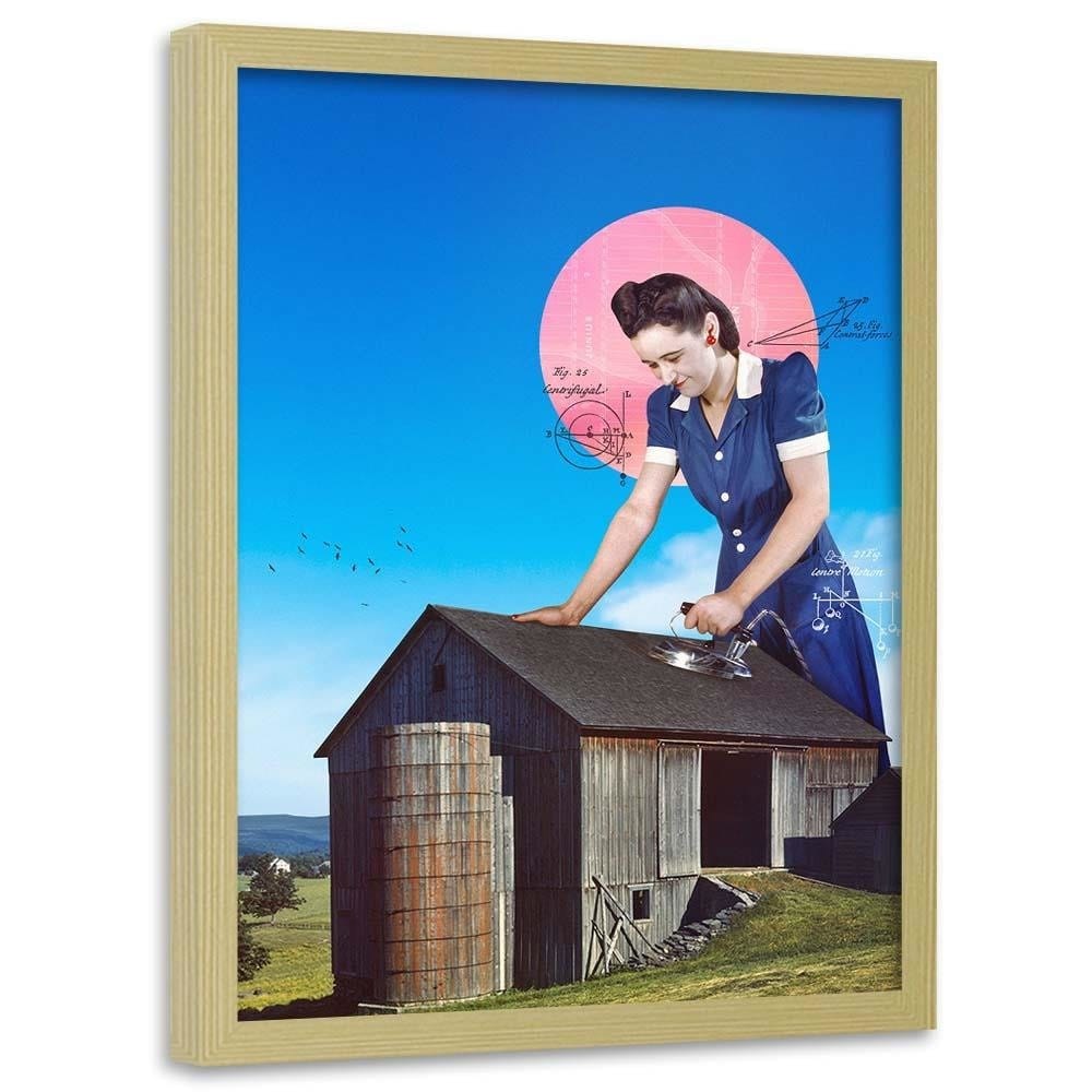 Glezna bēšā rāmī - Ironing  Home Trends DECO