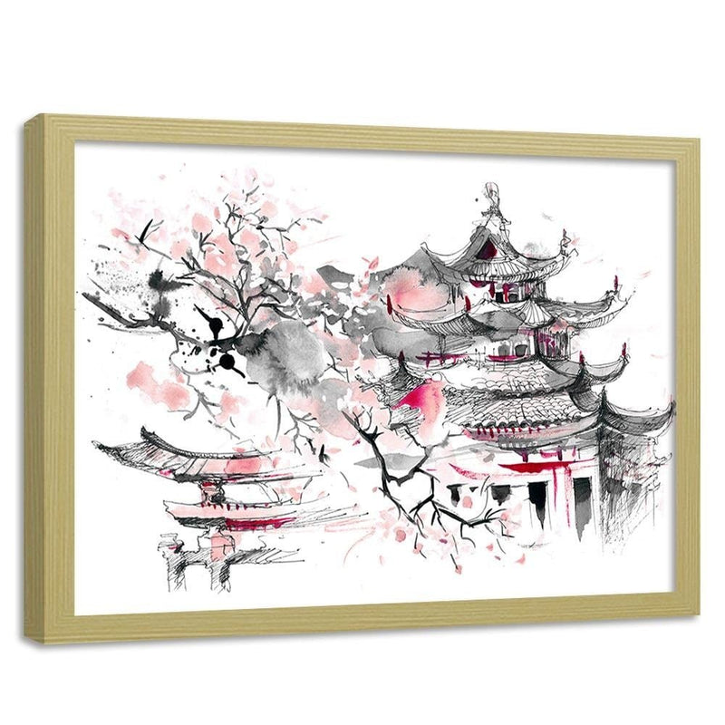 Glezna bēšā rāmī - Japan Art  Home Trends DECO