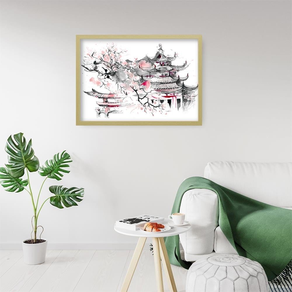 Glezna bēšā rāmī - Japan Art  Home Trends DECO