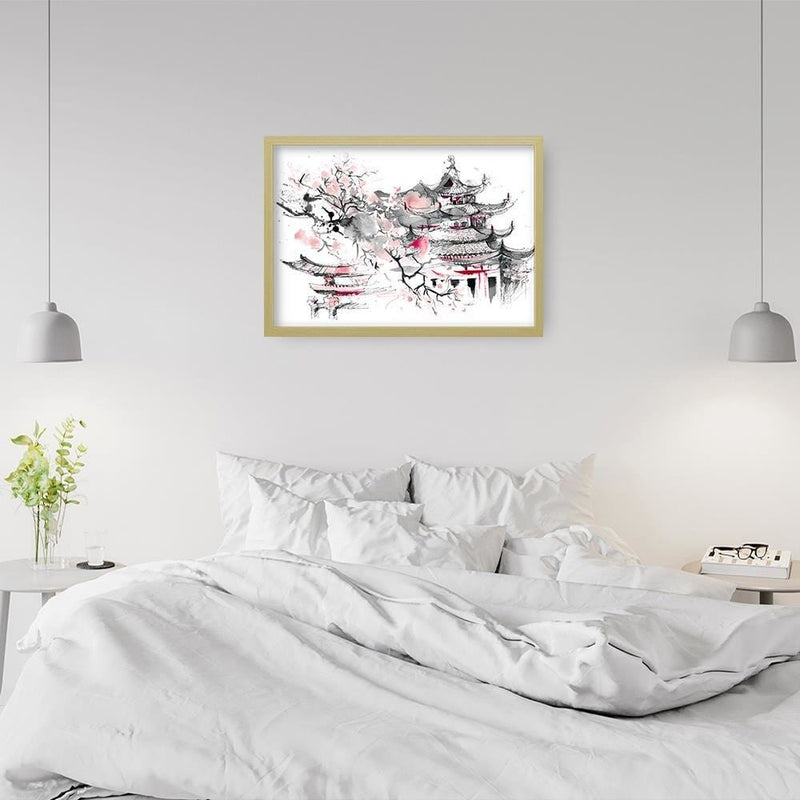 Glezna bēšā rāmī - Japan Art  Home Trends DECO