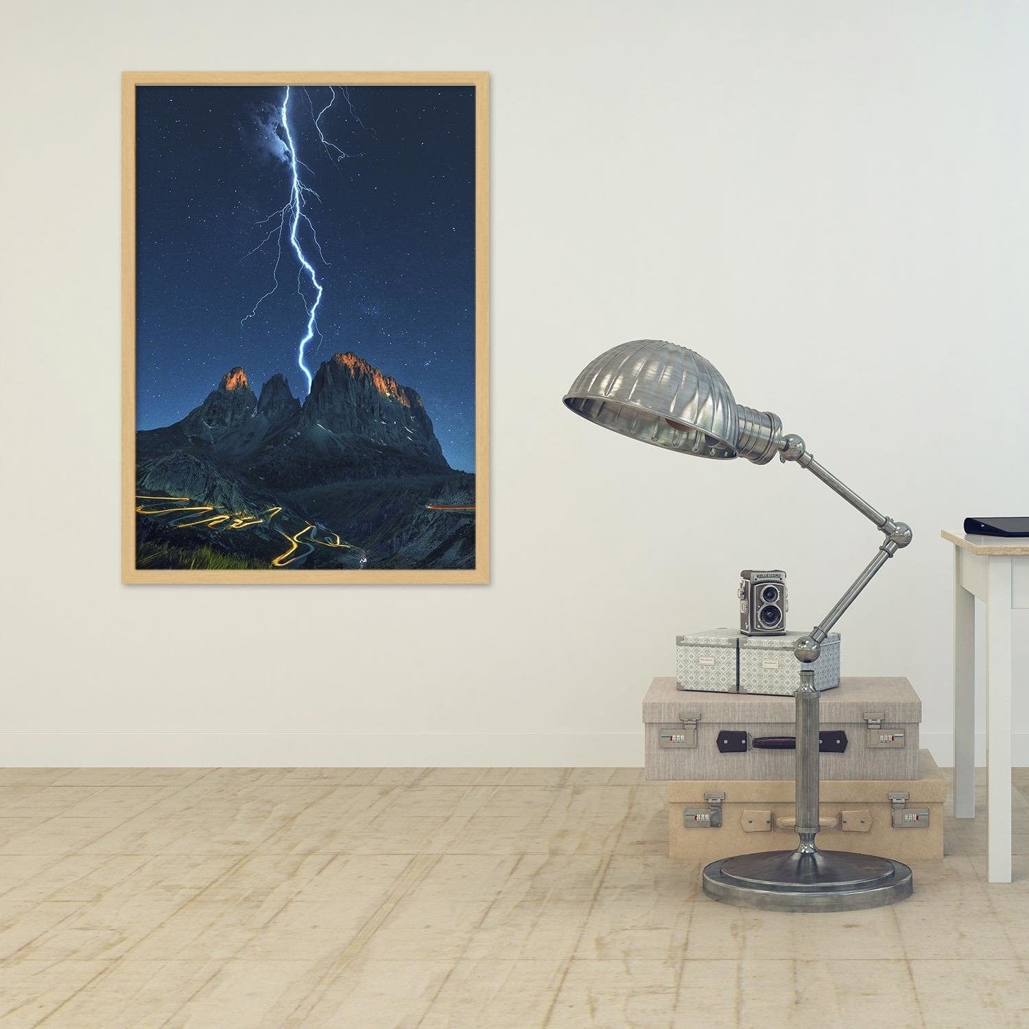 Glezna bēšā rāmī - Lightning  Home Trends DECO
