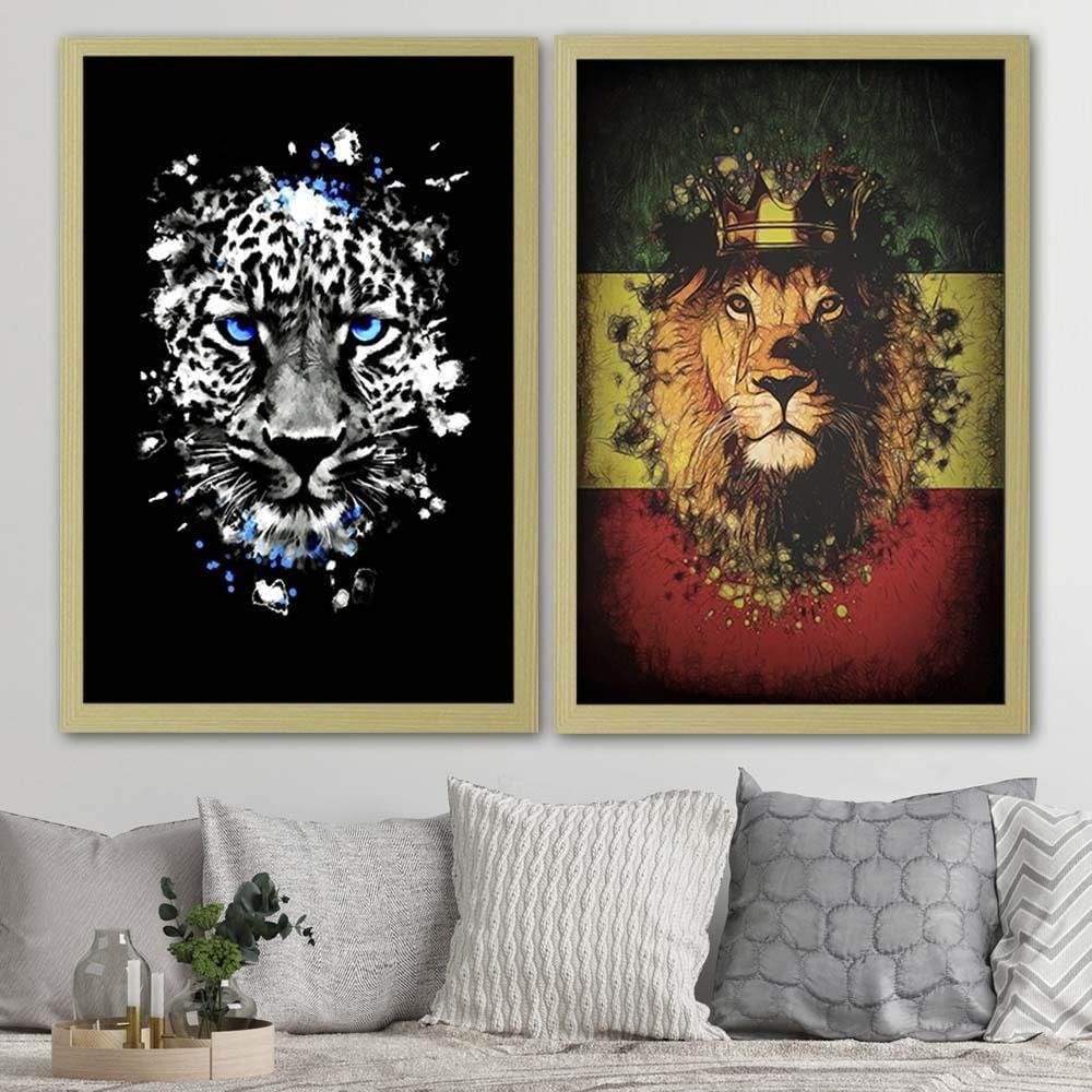 Glezna bēšā rāmī - Lion King  Home Trends DECO