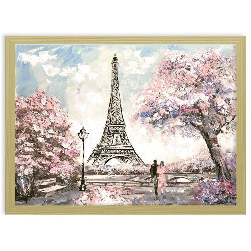 Glezna bēšā rāmī - Lovers By The Eiffel Tower  Home Trends DECO