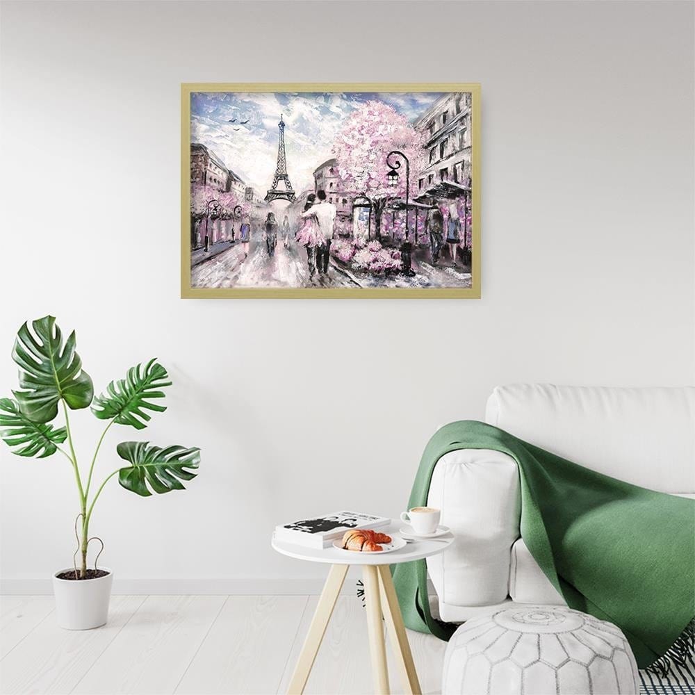 Glezna bēšā rāmī - Lovers In The Paris  Home Trends DECO