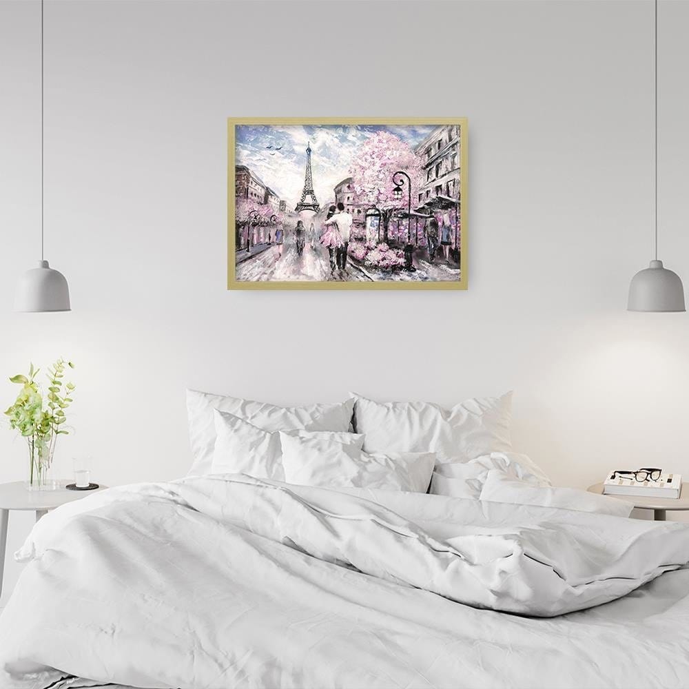 Glezna bēšā rāmī - Lovers In The Paris  Home Trends DECO