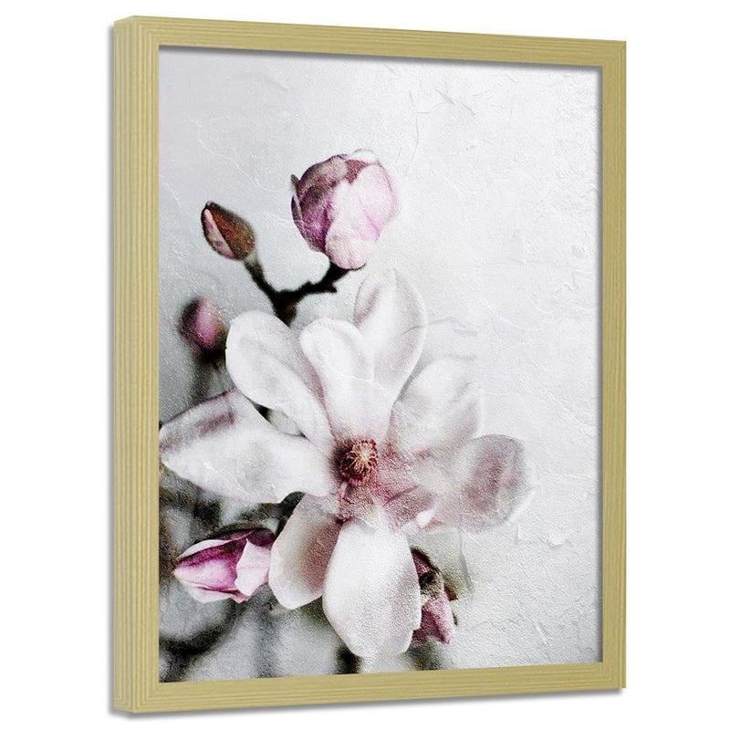 Glezna bēšā rāmī - Magnolia Flower  Home Trends DECO