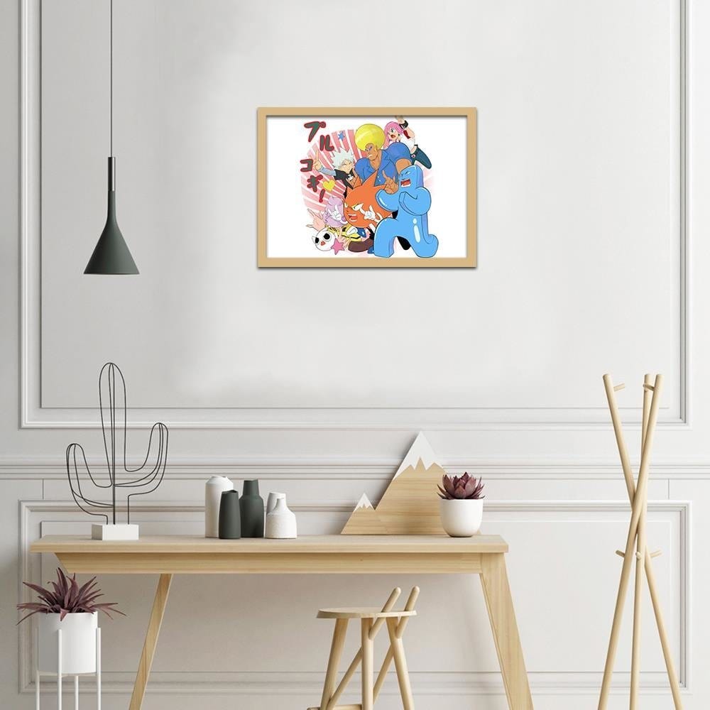 Glezna bēšā rāmī - Manga Color Footpath  Home Trends DECO